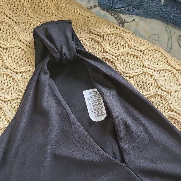 Lauren Ralph Lauren LBD One Shoulder Cutout Midi Sheath Dress - Size 16 - Picture 4 of 12